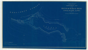 Kadiak Islands Alaska Map (blue)