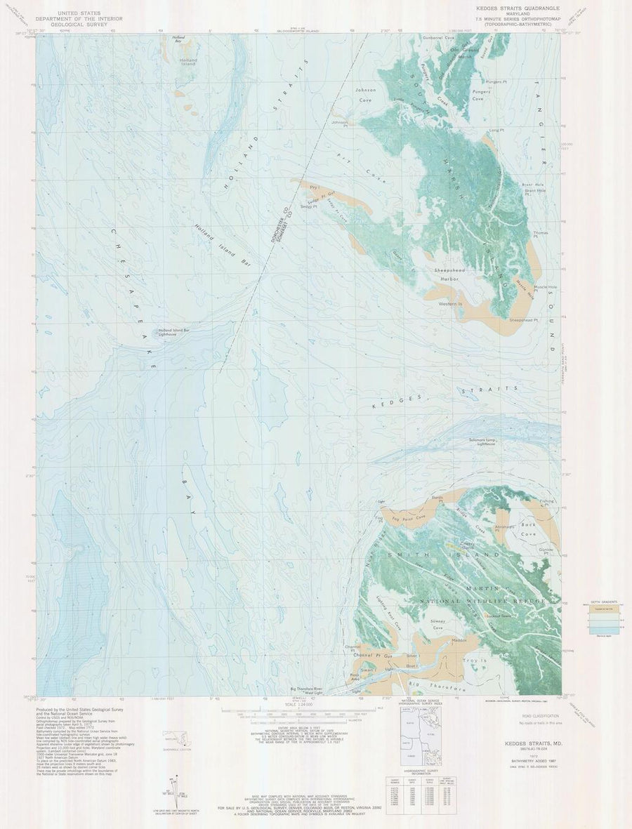Kedges Straits Map - 1972