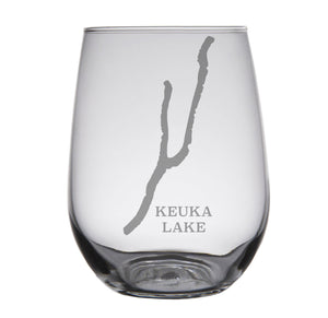 Keuka Lake Engraved Glasses
