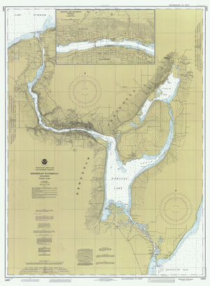 Keweenaw Waterway Map - 1988