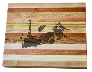 Key West Map Engraved Wooden Serving Board & Bar Board