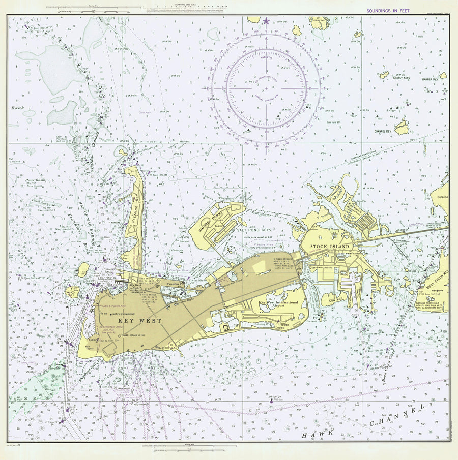 Key West Map - 1975 (zoom)