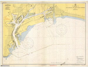 Los Angeles and Long Beach Harbors Map - 1942