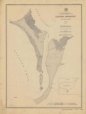 Lagoon Rookery- St. Paul Island Alaska Map - 1898