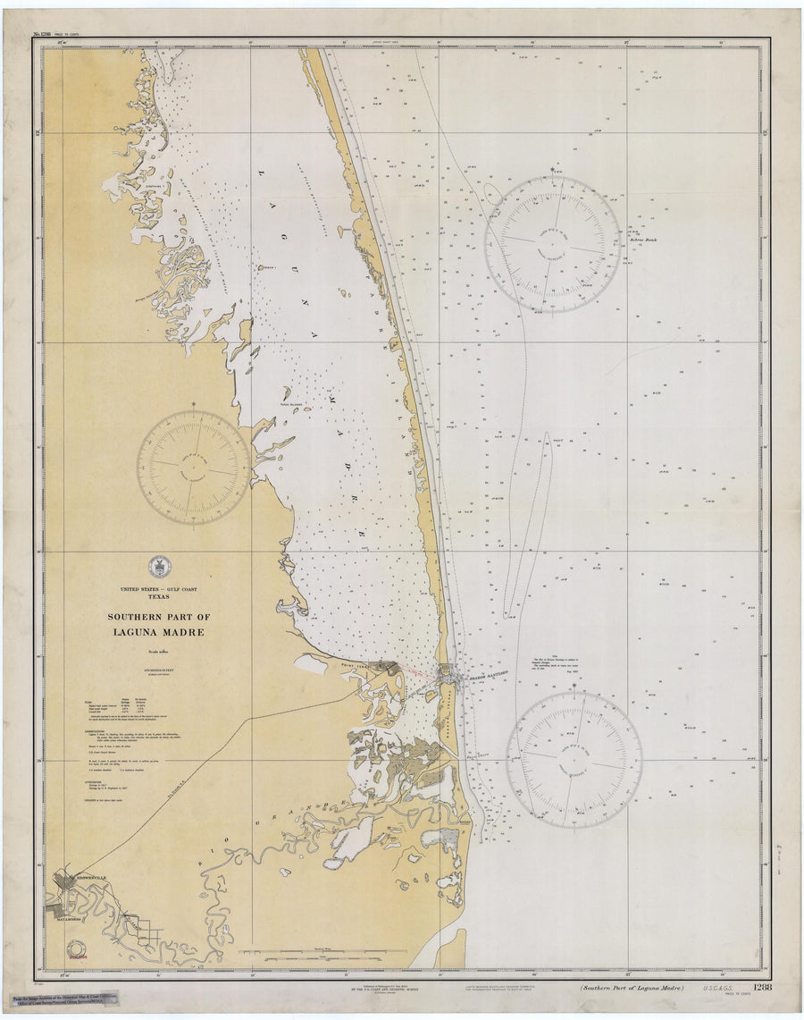 Laguna Madre - Southern Part Map - 1933