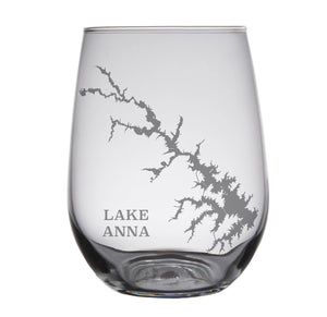 Lake Anna, VA Map Glasses