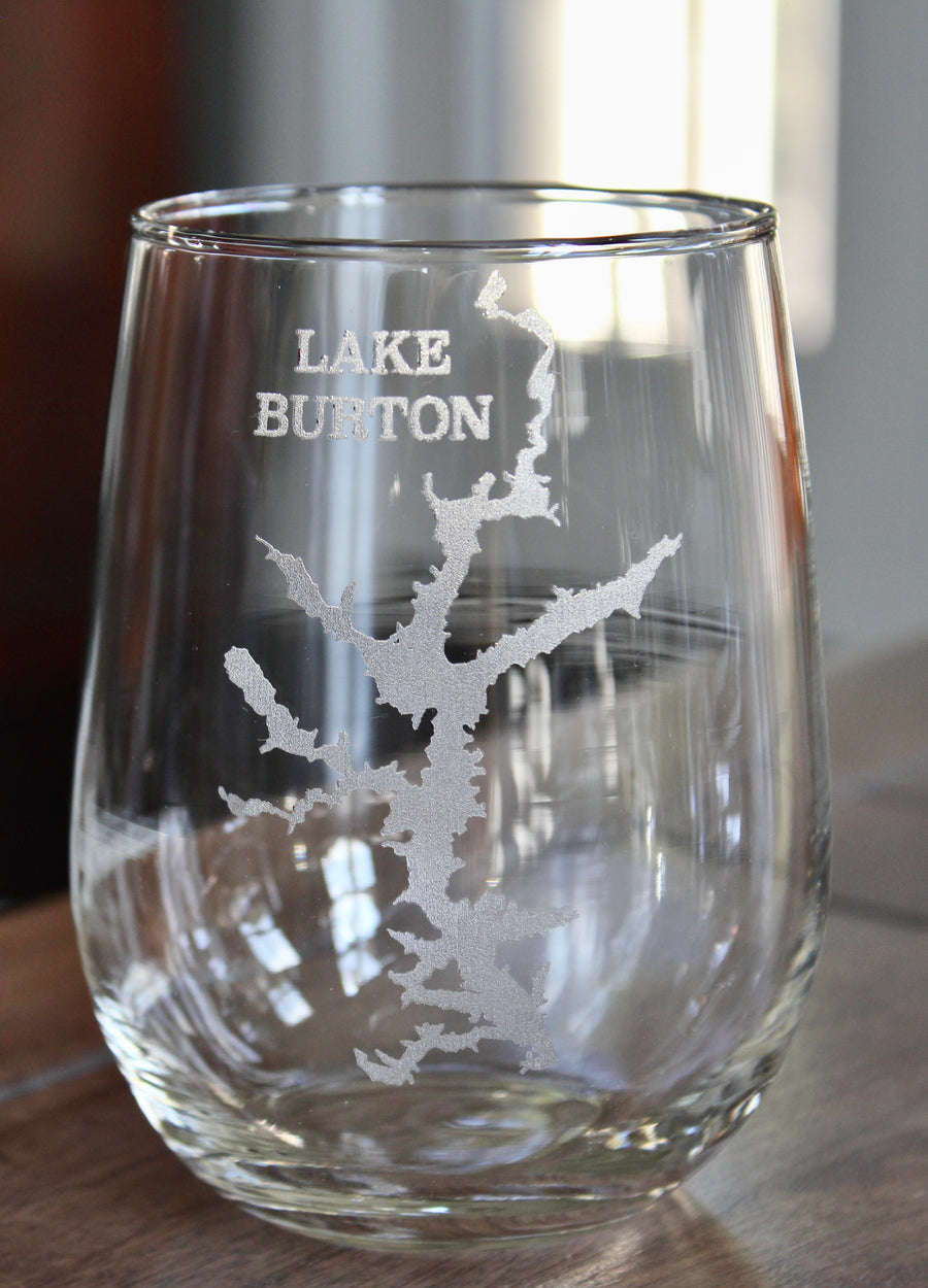 Lake Burton, GA Map Glasses
