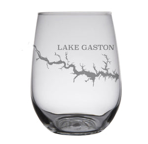 Lake Gaston, VA Map Glasses