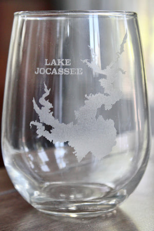 Lake Jocassee (SC) Map Glasses