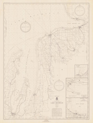 Lake Michigan - Chart 706 - 1947