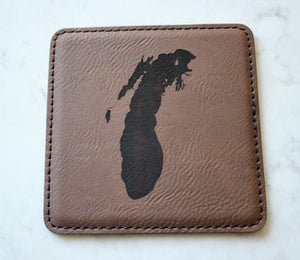 Great Lakes Coaster Set - Dark Brown