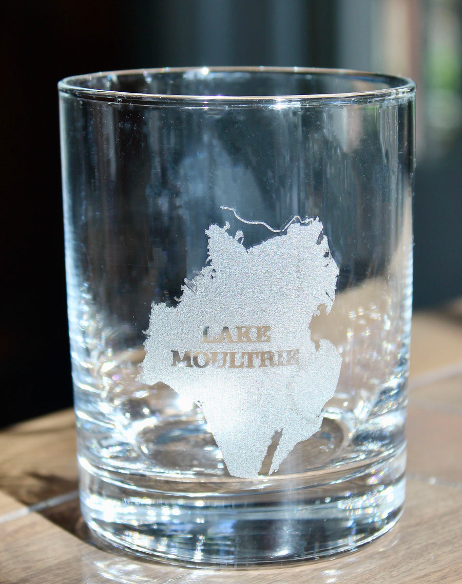 Lake Moultrie, SC Map Glasses