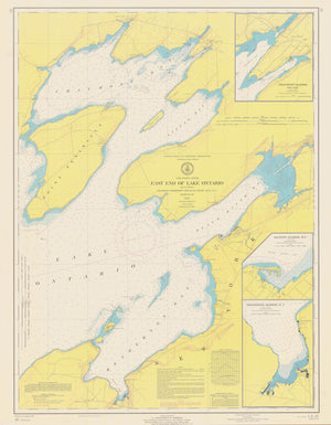 Lake Ontario East End - Chaumont Henderson and Black River Bays Map - 1971