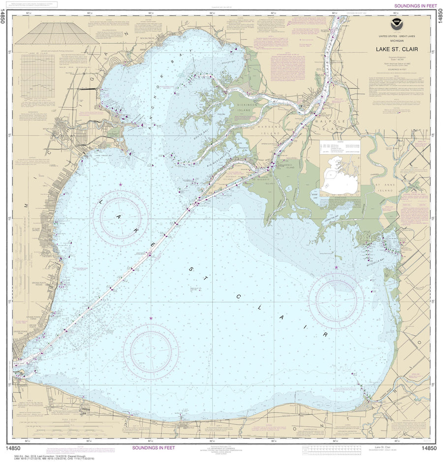 Lake St. Clair Map - 2018