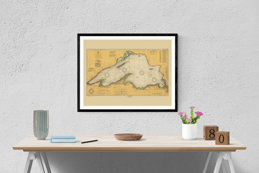 Lake Superior Map - 1929