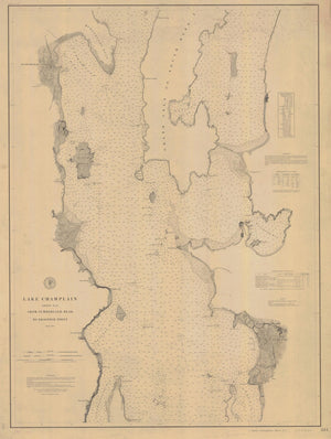Lake Champlain Map - 1879