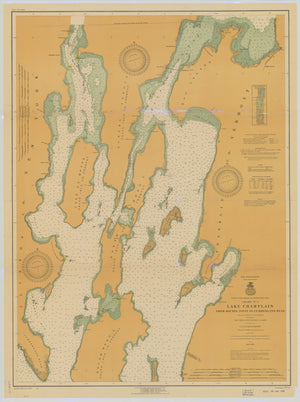 Lake Champlain Map - 1917