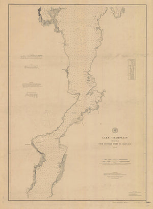 Lake Champlain - Ligonier to Coles Bay Map - 1879