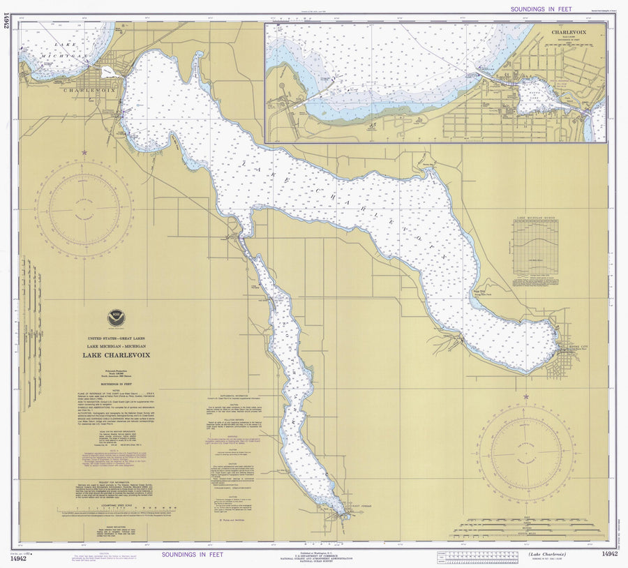 Lake Charlevoix Map - 1980