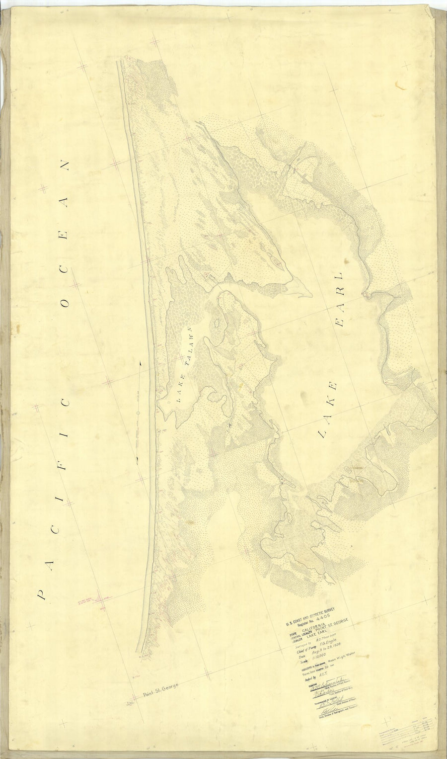 Lake Earl Map - 1928