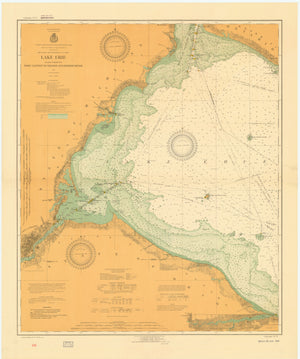Lake Erie - Port Clinton to Toledo and Detroit River Map - 1926