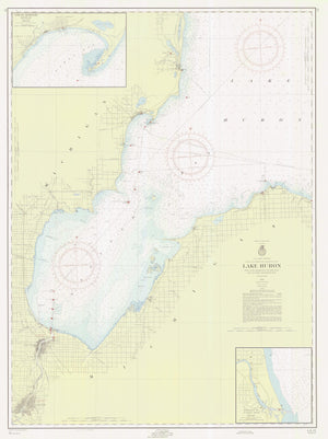Lake Huron - Pointe Aux to Oscoda & Saginaw Bay -1955