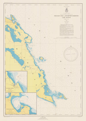 Lake Huron - Presque Isle and Rockport Harbors Map - 1949