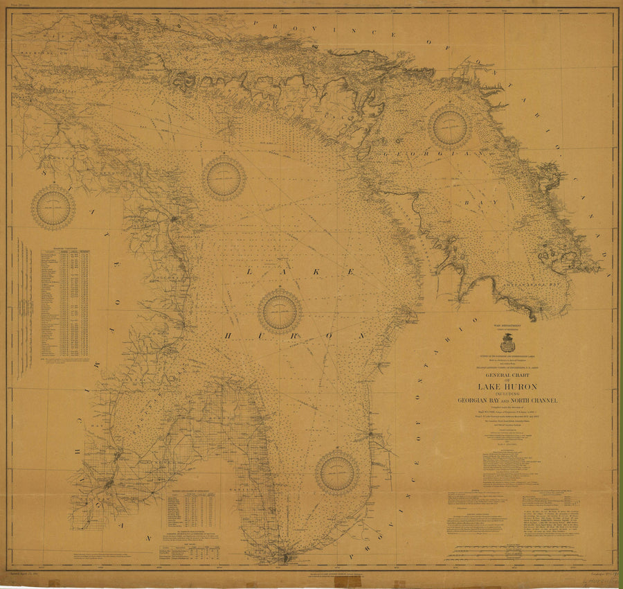 Lake Huron Map - 1914