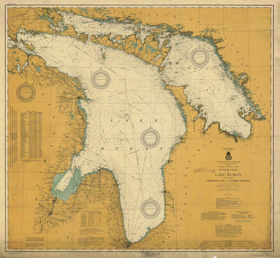 Lake Huron Map - 1917