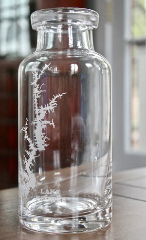 Lake Keowee Engraved Glass Carafe