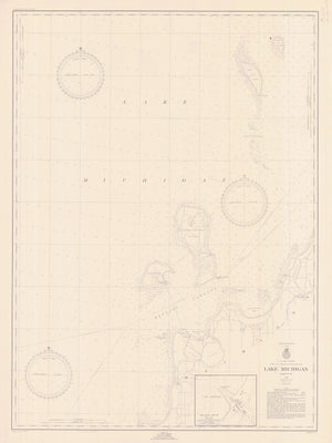 Lake Michigan- Chart 705 - 1950