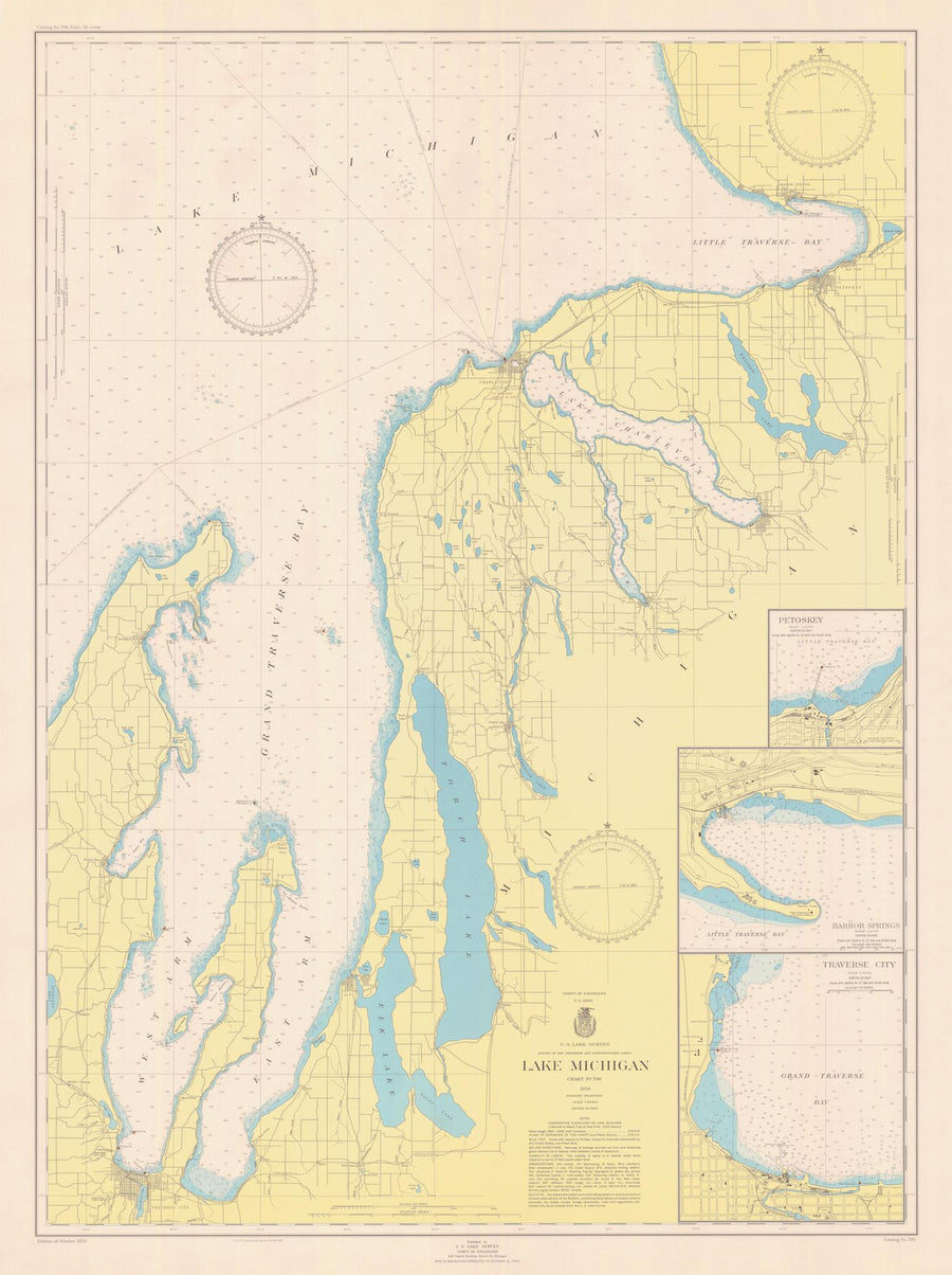 Lake Michigan- Chart 706 - 1950
