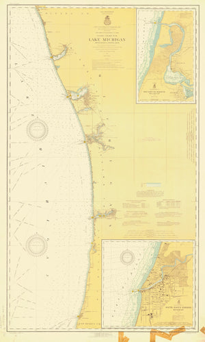 Lake Michigan - Eastern Shore Map 1919
