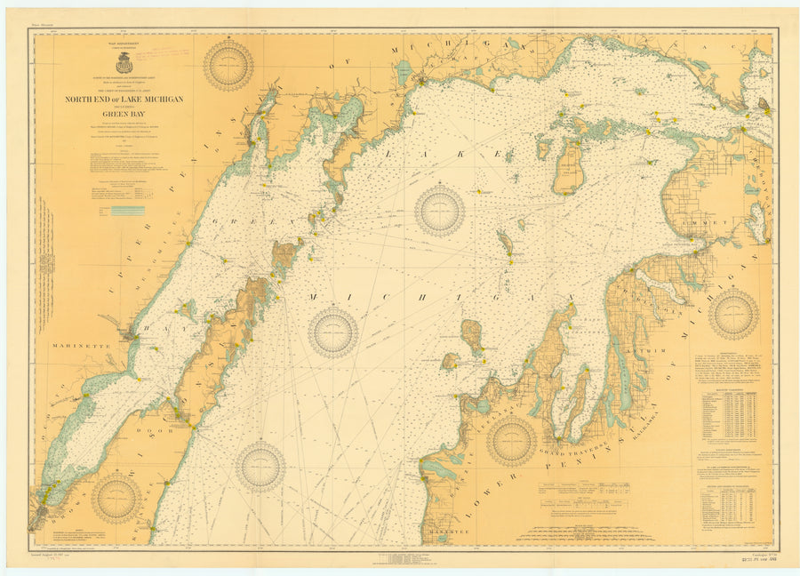 Lake Michigan - North End Map - 1917