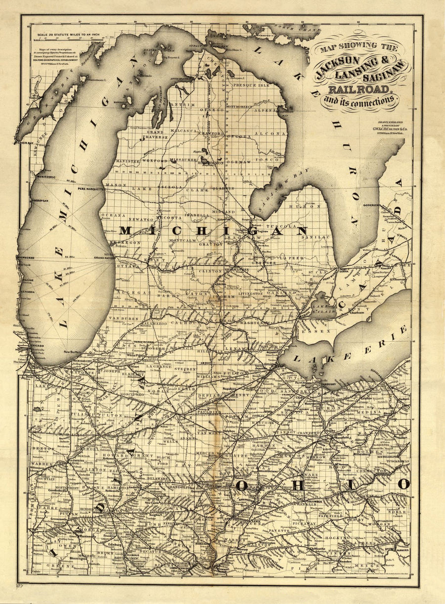 Lake Michigan - Railroad Map