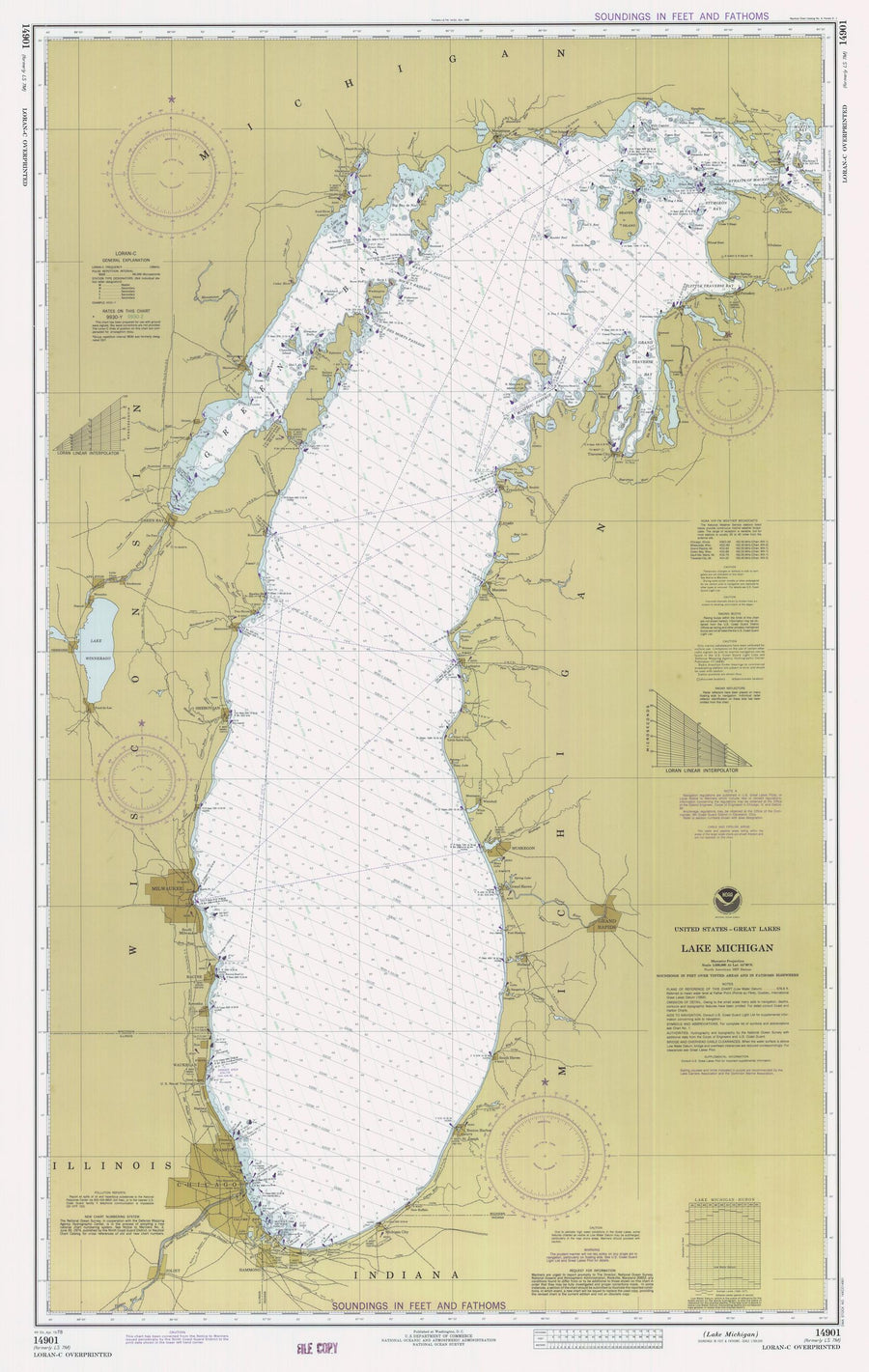 Lake Michigan Map - 1978