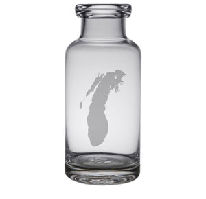 Lake Michigan Engraved Glass Carafe