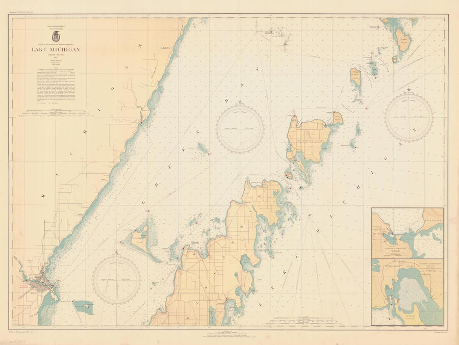 Lake Michigan - Chart 702 - 1941