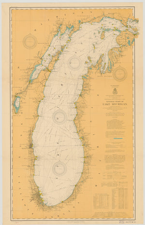 Lake Michigan Map - 1909