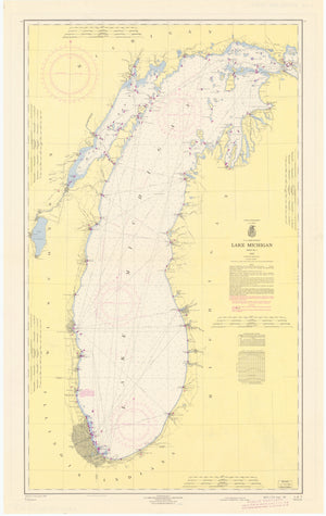 Lake Michigan Map - 1964