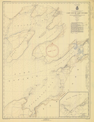 Lake Ontario - East End Map - 1945