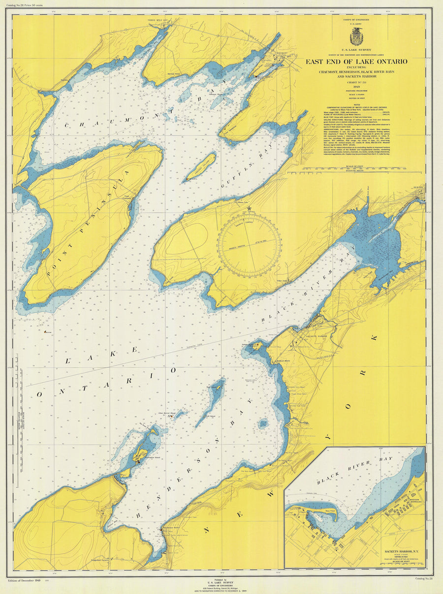 Lake Ontario Map - 1949