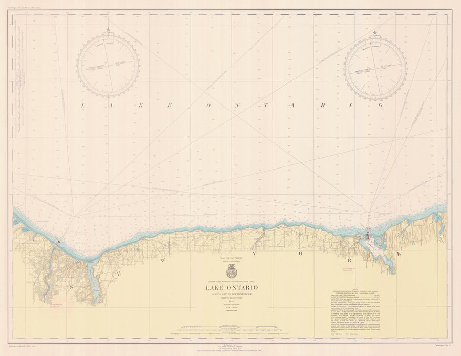 Lake Ontario - Little Sodus Bay to Charlotte Map - 1943