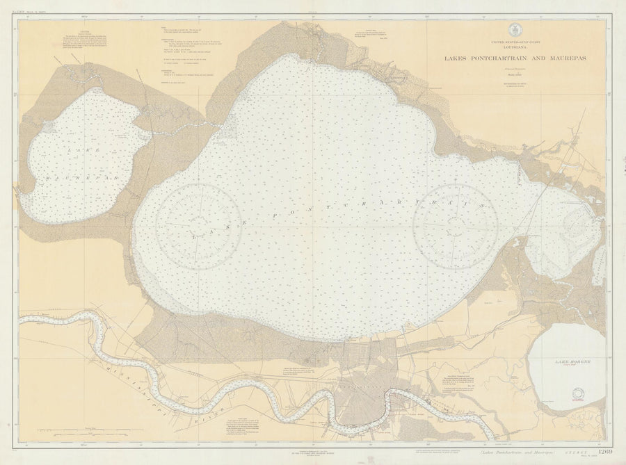 Lake Pontchartrain Map - 1934