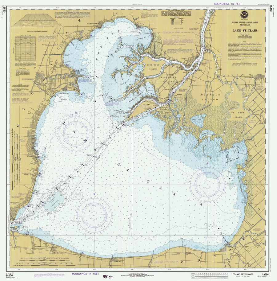Lake St. Clair Map - 1977
