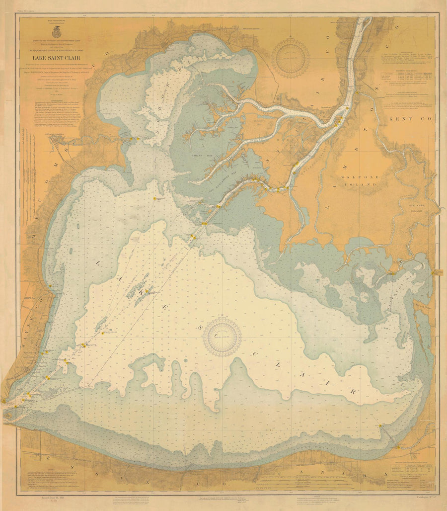 Lake St. Clair Map - 1915