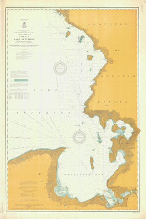Lake Superior - East End - Whitefish Bay Map - 1904