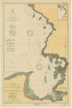 Lake Superior East End Map - 1931