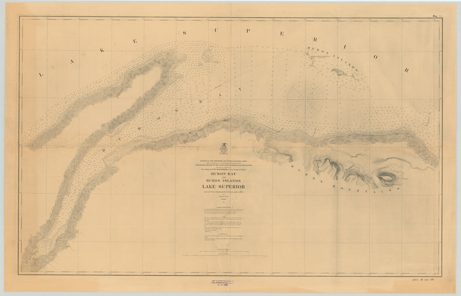 Lake Superior - Huron Bay Map 1895