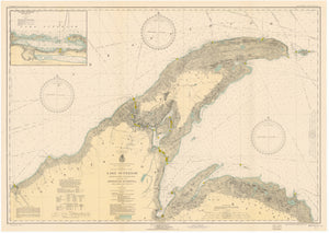 Lake Superior - Keweenaw Peninsula to Big Bay Sound Map - 1932